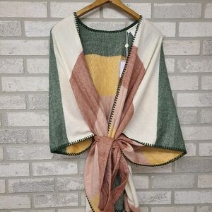 Shiraleah Color Block Belted Wrap OS